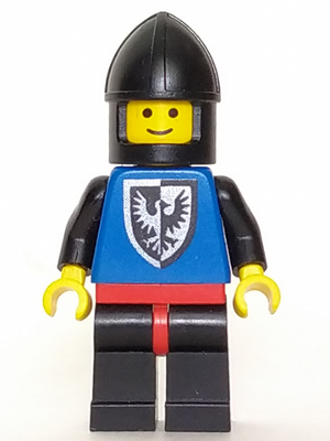 Lego Castle Black Falcon - Black Legs with Red Hips, Black Chin-Guard