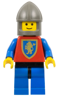 Lego Castle Crusader Lion - Blue Legs with Black Hips, Dark Gray Chin-Guard