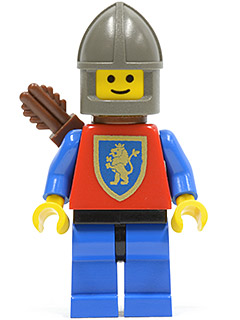 Lego Castle Crusader Lion - Blue Legs with Black Hips, Dark Gray Chin-Guard, Quiver
