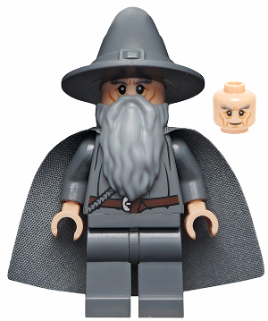 Lego Gandalf the Grey - Wizard / Witch Hat, Long Cheek Lines