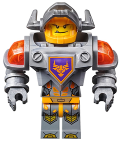 Lego Nexo Knights Axl - Flat Silver Visor and Torso
