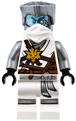 Lego Ninjago Zane (Honor Robe) - Day of the Departed, Hair, White Mask