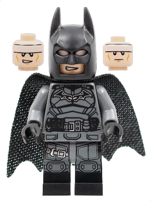 Lego Super Heroes Batman - Dark Bluish Gray Suit, Black Belt, Black Hands, Spongy Cape with 1 Hole, Black Boots