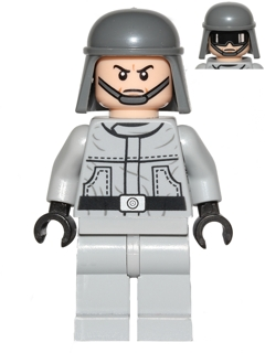 Lego Star Wars Imperial AT-ST Pilot / Driver (Plain Helmet, Dual Sided Head)