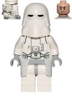 Lego Star Wars Snowtrooper, Light Bluish Gray Hips, Light Bluish Gray Hands, White Kama