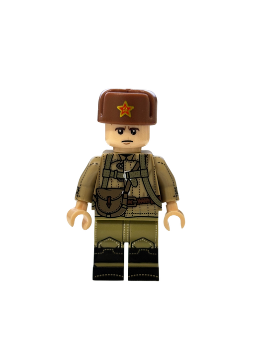 Custom Printed WW2 Minifigure Soviet Soldier With Gun