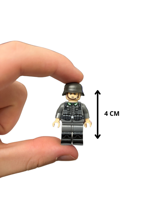 Custom Printed WW2 Minifigure German Soldier With Gun