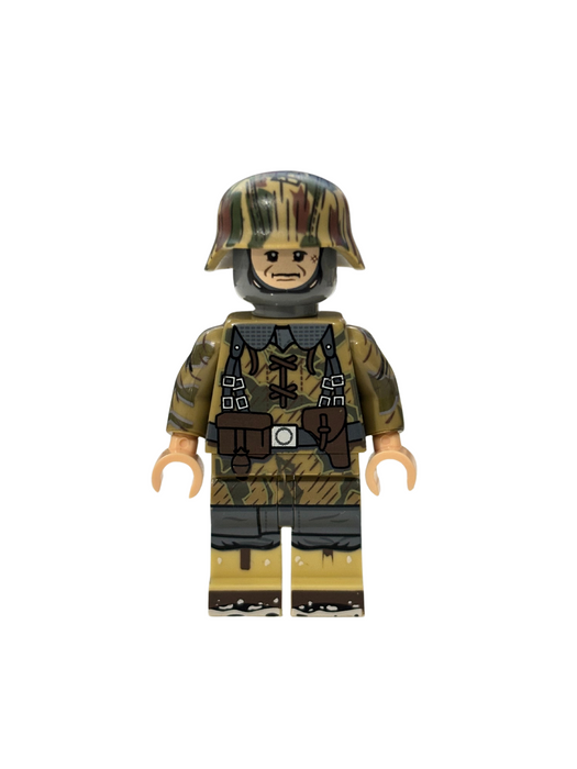 Custom Printed WW2 Minifigure German Soldier Machine Gunner Spring/Winter Camouflage