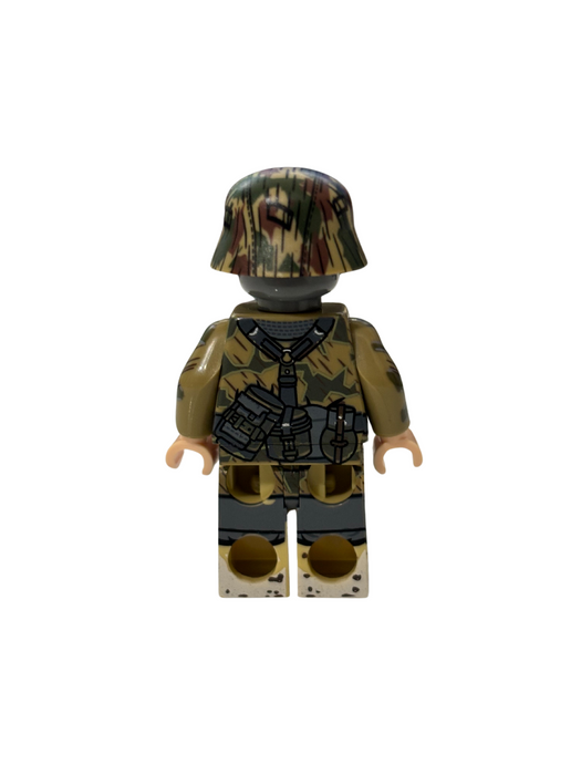 Custom Printed WW2 Minifigure German Soldier Machine Gunner Spring/Winter Camouflage