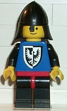Lego Castle Black Falcon - Black Legs with Red Hips, Black Neck-Protector