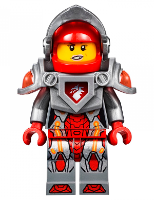 Lego Nexo Knights Macy Halbert - Flat Silver Visor and Armor