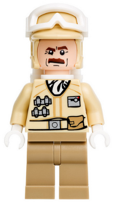 Lego Star Wars Hoth Rebel Trooper Tan Uniform (Moustache)
