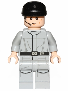 Lego Star Wars Imperial Crew - Black Cap, Closed Mouth
