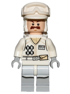 Lego Star Wars Hoth Rebel Trooper White Uniform (Moustache)