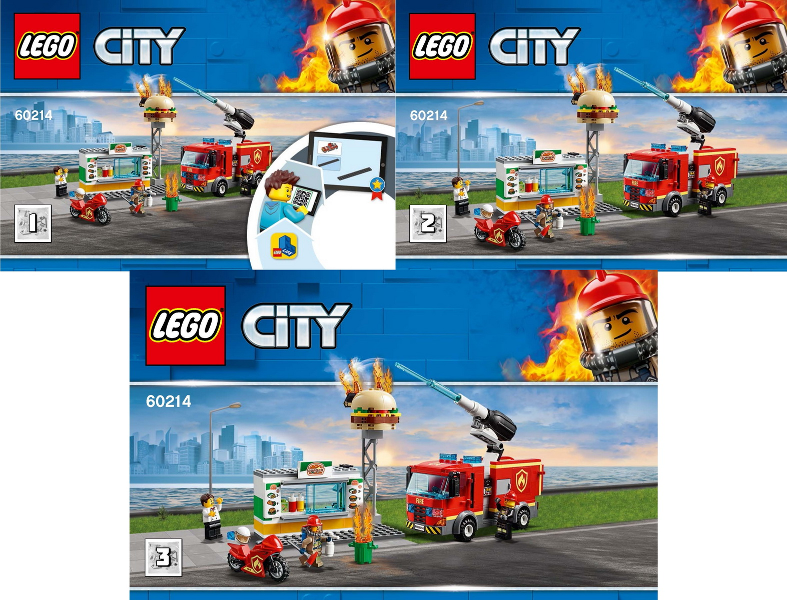 Lego City 60214 Burger Bar Fire Rescue