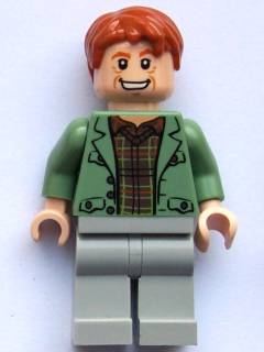 Lego Harry Potter Arthur Weasley, Sand Green Open Jacket, Light Bluish Gray Legs