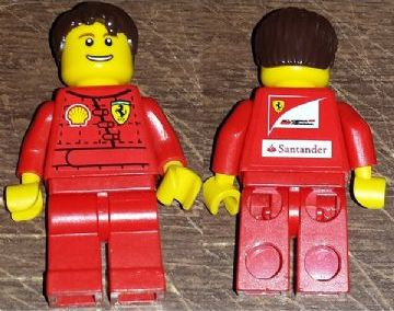 Lego F1 Ferrari Pit Crew Mechanic - with Torso Stickers